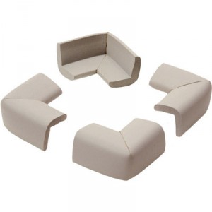 4 COINS de table, petit modèle - coloris chocolat