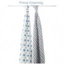 Aden + Anais - 4022 - Coffret de 2 Maxi-Langes - Prince Charming