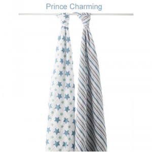 Aden + Anais - 4022 - Coffret de 2 Maxi-Langes - Prince Charming