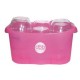 dBb Remond - 177758 - Casier à Biberons "Lo" Nu Pour 6 Biberons - Rose Translucide