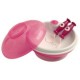 dBb Remond - 211003 - Assiette Garde au Chaud + Couverts - Fourchette + Cuillère - Rose