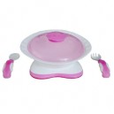 dBb Remond - 211058 - Assiette + Couvert - Nature - Antibactériens - Rose