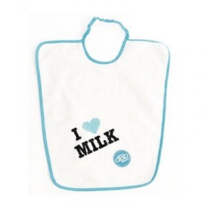 dBb Remond - 223119 - Bavoir Éponges - I Love Milk - 34 x 38,5 cm