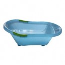 dBb Remond - 306006 - Baignoire Bleue Translucide avec Bouchon de Vidange et Poignées Antidérapantes - Vertes