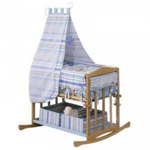 Roba - 8943 P39 - Set Berceau Bébé 4 en 1 - Couffin 80x43 cm - Matelas - Parure lit - Ciel de Lit - ...