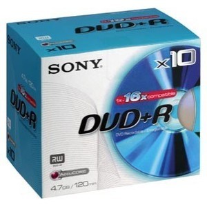 Support de stockage DVD+R 16x Sony CD-R/W et DVD-R (4905524473551)