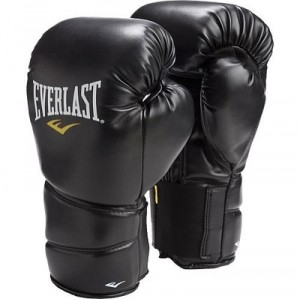 Elite Everlast Protex Training Gloves - Boxing Gloves 16oz training - Black - S / M