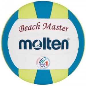 Molten - MBVBM - Ballon de beach-volley - BLANC/JAUNE/BLEU - Taille 5