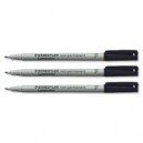 Staedtler - Lumocolor - Feutre pour rétroprojection - Pointe fine - Encre soluble Noire - Lot de 10