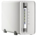 QNAP TS-212 Turbo Station blanc - Boîtier NAS pour 2 disques durs SATA (TS212) Serveur de stockage réseau