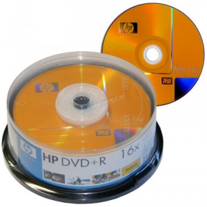 Support 16x HP DVD+R 4.7Go 16x dans Cakebox de 25 pcs. (4710212129623)