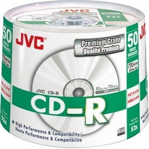 Support 52x CD-R 80 52x JVC 50er Cake Lot de 50 (CD-R80HSS50)