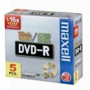 Support de stockage DVD-R 4x Maxell (S3401433) Lot de 5