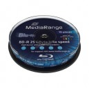 BD-R 25GB 4x Mediarange printable 10er Cake (MR496)