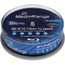 MEDIARANGE BD-R 25 GB 4x speed cakebox 25x Inkjet Printable (MR504)