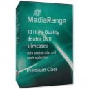 MediaRange Boîtier DVD fin (9 mm, noir) pour 2 DVD, 10 pièces (BOX34)