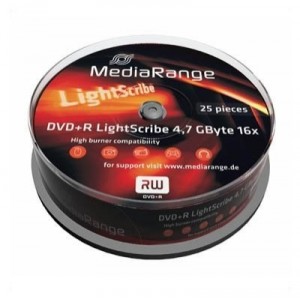 MEDIARANGE - DVD+R 16 X - 47 Go - Lightscribe - Cakebox de 25 (MR440)