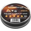 MediaRange DVD-RW 4x certifié, 10 pièces en cakebox (MR450)