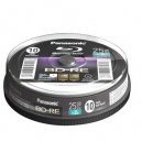 Support de stockage BD-RE 2x 1x10 Panasonic LM-BES25WE10 Blu-Ray 2x Speed, 25GB Cakebox Lot de 10