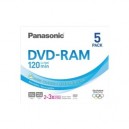 Support de stockage DVD-RAM 3x Panasonic (LMAF120LE5) (5 Pack)