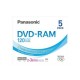 Support de stockage DVD-RAM 3x Panasonic (LMAF120LE5) (5 Pack)