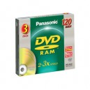 3x Panasonic LM AF120LE3 - 3 x DVD-RAM - 4.7 Go 3x - support de stockage Lot de 3 (5025232310197)