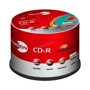 Support PRIMEON CD-R 700Mo 52x LIGHTSCRIBE Color Mix-Edition 50 pièces (4250125801358)