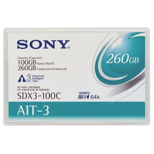 Support Cartouche de Donnes Sony SDX3-100C - AIT AIT-3 100Go (Natif) / 260Go (compress) (101885000)
