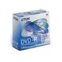 Support TDK - 5 x DVD-R (8cm) - 1.4 Go ( 30 minutes ) 2x - boîtier CD - support de stockage