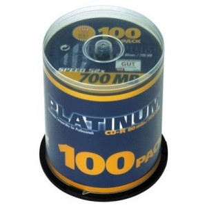 Support de stockage CD-R 52x Platinum (00100157) Lot de 100