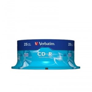 Support de stockage CD-R 52x Verbatim (43432) Lot de 25
