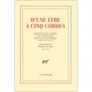 D'une Lyre A Cinq Cordes - Philippe Jaccottet