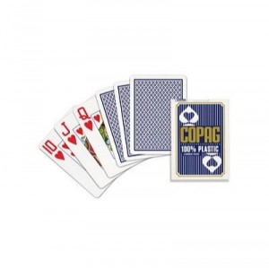 Ass Altenburger Spielkarten Copag - 104001345 - 100% Plastic - Poker - Format 63X88Mm - Jumbo Face - Etui Bleu