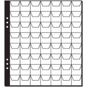 Aulfes - 2152-08 - Feuilles transparentes en plastique - 56 pièces de monnaie - Lot de 5 (Import All...
