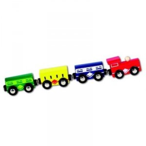 Beeboo Train à wagons, 4 pièces