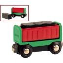 Brio Circuit de train en bois Wagon avec chargement