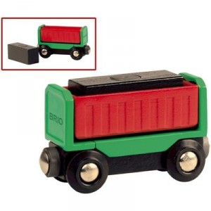 Brio Circuit de train en bois Wagon avec chargement