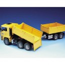 Bruder - 2756 - Véhicule Miniature - Camion Benne avec Remorque