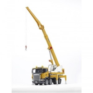 Bruder - 3570 - Véhicule Miniature - Camion Scania avec Grue Liebher