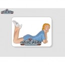 Buddy Motorhead Miniatures - 232 - Figurine de Collection- Pin-Up Darlene - Bleu - Echelle 1/18