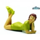 Buddy Motorhead Miniatures - 233 - Figurine de Collection - Pin-Up Darlene - Vert - Echelle 1/18