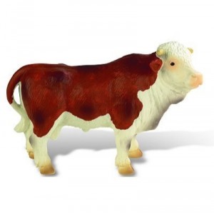 Bullyland Taureau " Peter" , marron/blanc