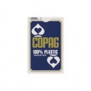 Carta Mundi Copag - 104005124 - 100% Plastic - 54 Cartes - Format 57X89Mm - Regular Face - Etui Bleu