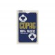 Carta Mundi Copag - 104005124 - 100% Plastic - 54 Cartes - Format 57X89Mm - Regular Face - Etui Bleu