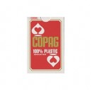 Carta Mundi Copag - 104005125 - 100% Plastic - 54 Cartes - Format 57X89Mm - Regular Face - Etui Rouge