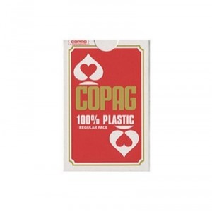 Carta Mundi Copag - 104005125 - 100% Plastic - 54 Cartes - Format 57X89Mm - Regular Face - Etui Rouge