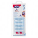 Chicco - 00064082300000 - Sécurité Maison - 10 Caches Prises avec Clefs 5M+