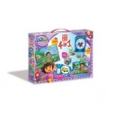 Clementoni-13715-Jeu éducatif-EDUKIT 4 en 1 Dora (Clementoni)