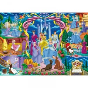 Clementoni-23571-Puzzle Enfant Maxi 104 pc-Cendrillon