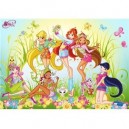 Clementoni-23572-Puzzle Enfant Maxi 104 pc-Winx Pets garden